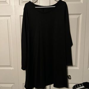 Black long sleeve sweater dress